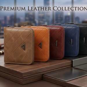 Men’s Genuine Cow Leather Wallet – Durable & Slim
