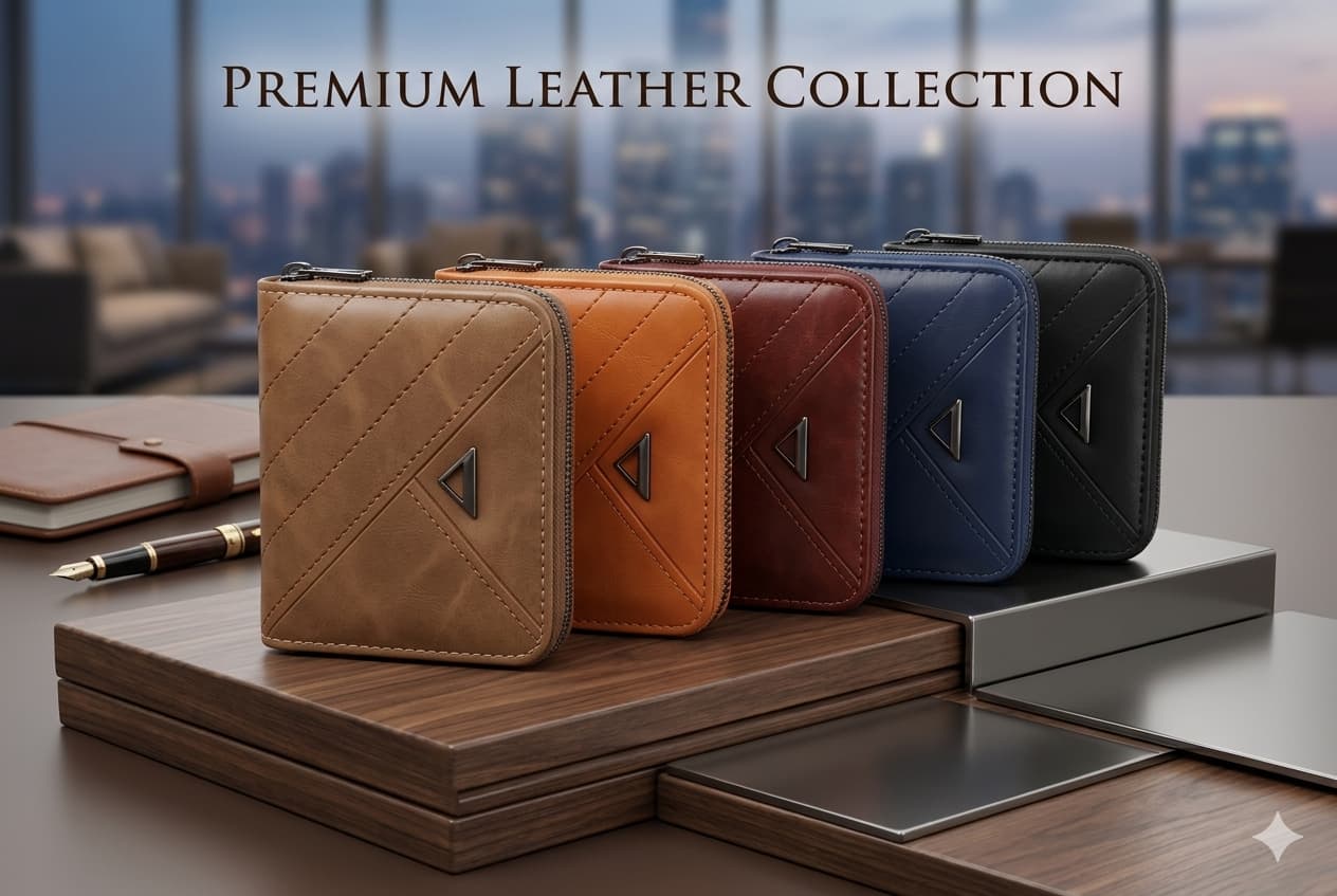 Men’s Genuine Cow Leather Wallet – Durable & Slim